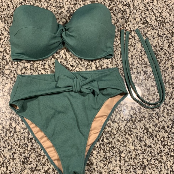 Shade & Shore Other - Teal bikini two piece 34DD/M